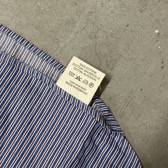 BOGGI Milano Striped Dress Shirt Multicolor 41 16 Large - Picture 7 of 8